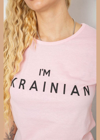 Футболка жіноча з патріотичним принтом,, 244R2213 Ager - (365078206)