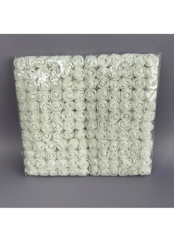 Фоаміранові трояндочки з фатіном 1 букет (12шт) - Білий Plus-plus (352747277)