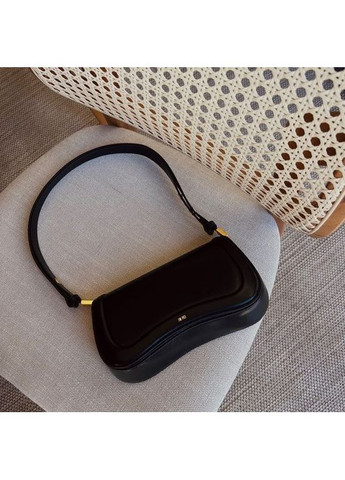 Сумка багет Joy чорного кольору з преміум екошкіри з регульованим ременем JW PEI (362588051)