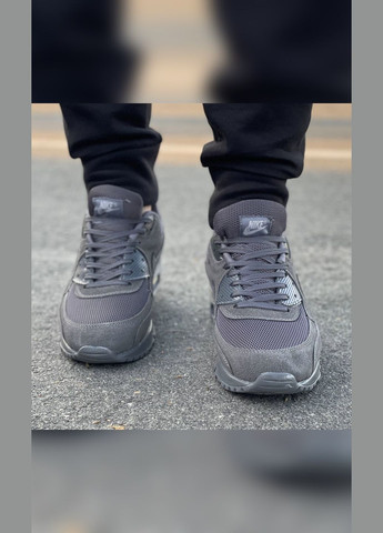 Темно-серые демисезонные стильные мужские кроссовки No Brand