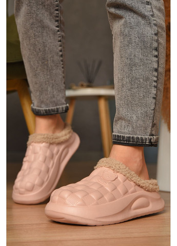 Галоши без задника утепленные пудрового цвета Let's Shop (366726319)