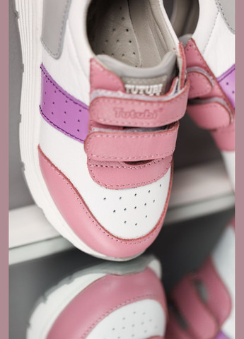 Розовые демисезонные кроссовки из натуральной кожи для девочки 9415 29 19см розовый 71455 Tutubi