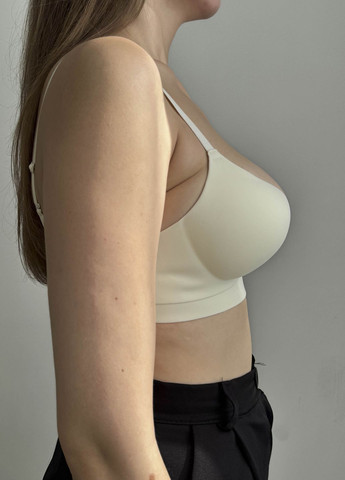 Молочный бесшовный бюстгальтер с эффектом push-up коллекции «поддержка» молочный VIDCHUY