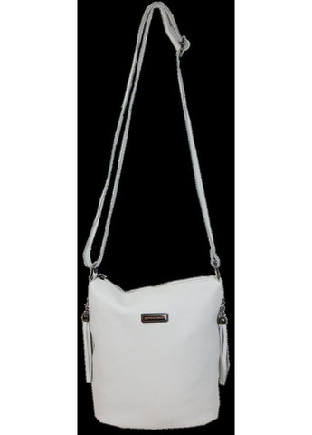 Женская сумка из натуральной кожи на плечо белая Borsacomoda (360893813)