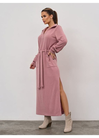 Розовое платье 15351 розовое ISSA PLUS однотонное
