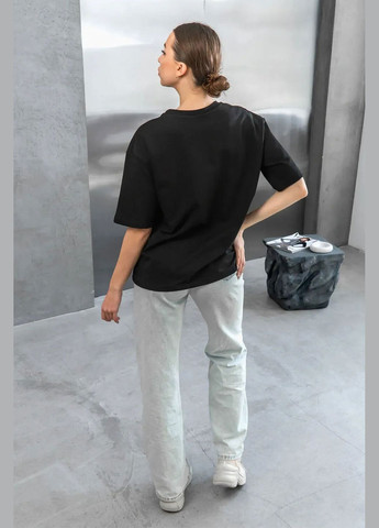 Жіноча футболка чорна оверсайз із принтом Mickey Teamv - (337115807)