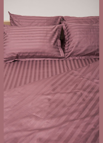 Комплект постельного белья полуторный евро 160х220 наволочки 4х50х70 Satin Stripe (MS-820000548) Moon&Star Garnet (284416455)