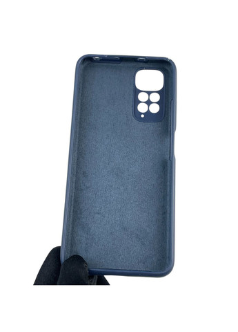 Чохол для Redmi Note 11 4G силіконовий з мікрофіброю нековзний на сяомі редмі нот 11 4г темно-синій Xiaomi (366389787)