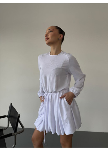 Білий повсякденний сукня жіноча Гермес однотонна