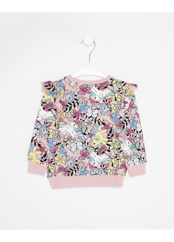 Name it свитшот флис,бежевый в цветные узоры, бежевый