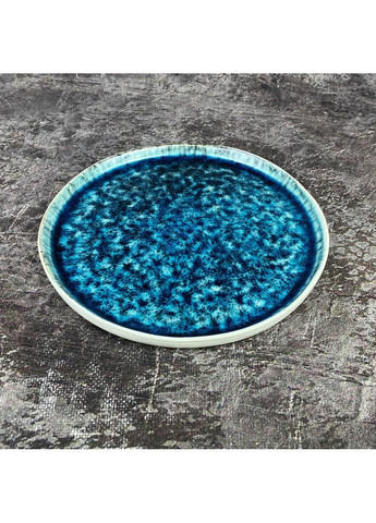 Тарілка Тотем JM-1535-Т 21 см блакитна Olens (349220849)