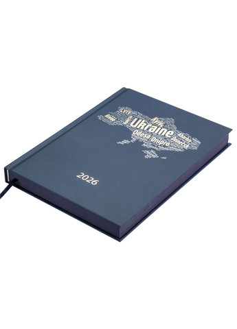 Ежедневник датированный полиграфический UKRAINE 2026, A5,темно-синий BM.2157-03 Buromax (361970995)