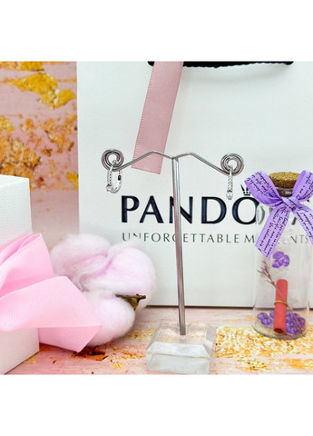 Серебряные серьги с бриллиантами "Блестящие хупы" 299406C01 Kabluchka (355345765)