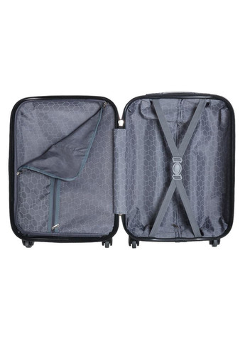 Чемодан маленький под ручную кладь S Madisson 32303 пластиковый 40л Серебряный Snowball (297644067)