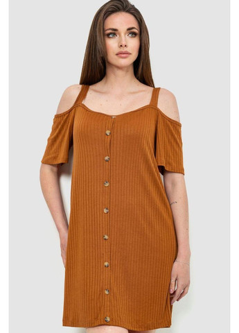 Коричнева сукня, колір коричневий, 244r269 Ager