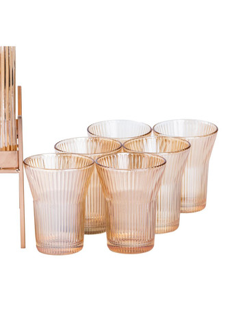 Лимонадниця з краном 3 літри скляна лимонадниця в комплекті з 6 склянками по 200 мл TS Kitchen (315636350)