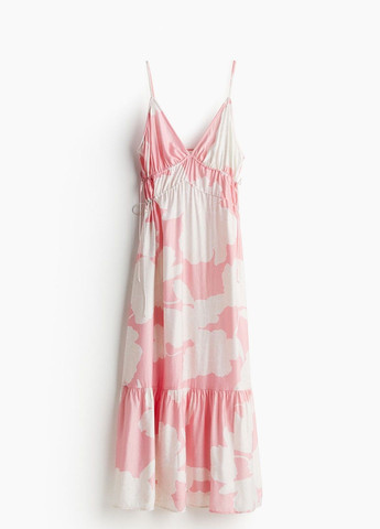 Світло-рожева кежуал сукня H&M з квітковим принтом