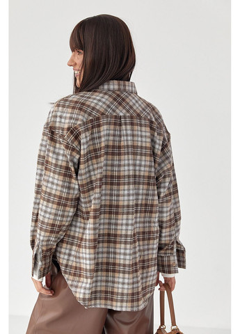 Коричневая кэжуал рубашка Lurex