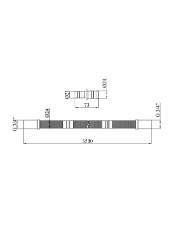 Сливной шланг для стиральной машины KRP - DR350 350 см Kroner (311204734)