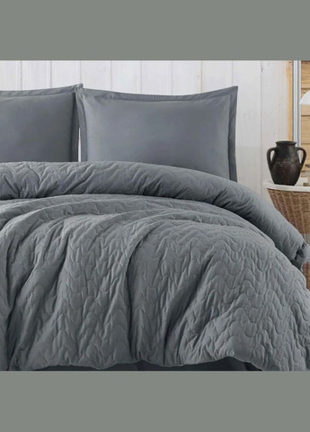 Комплект постільної білизни євро Atana V1 ранфорс Clasy Комплект постельного белья евро Atana V1 серый ранфорс (304367935)