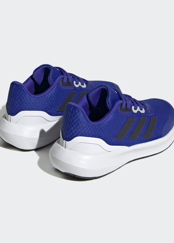Синие всесезонные беговые кроссовки runfalcon 3 lace adidas
