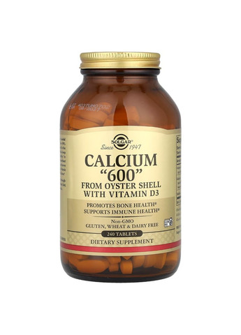 Кальций 600, Calcium 600, 240 таблеток Solgar (326054295)