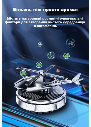 Ароматизатор на сонячній батареї Гвинтокрил Lizhe від сонячного світла Сірий No Brand (361443630)