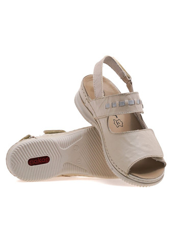 Бежевые босоножки женские v7473-61 Rieker