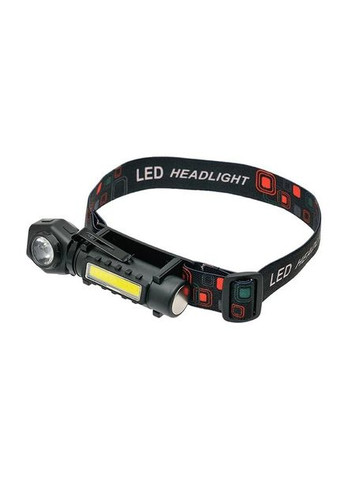 Ліхтарик LED налобний акумуляторний з USB зарядкою WT - 621 ударостійкий з налобним ремінцем, кліпсою і магнітом Watton (368148064)