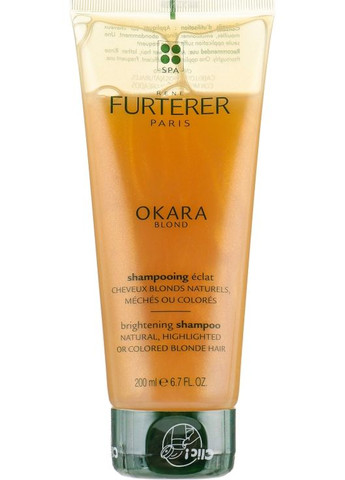 Шампунь для натуральных светлых и окрашенных волос Okara Blond Brightening Shampoo 200ml (637791-100382) Rene Furterer (368621988)