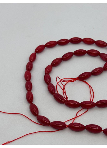 Корал на нитці без застібки 10*5 мм 40 см Червоний No Brand (351355807)