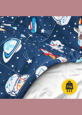 Одеяло тяжелое (отягощенное) 3 кг 100 x 150 см детское Blue () 4FIZJO P-5905973403535 (340459125)
