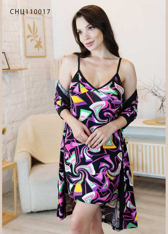 Прозорий жіночий комплект сарафан з халатиком SNC