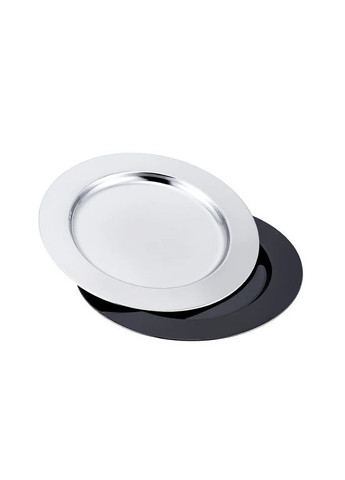 Тарелка из нержавеющей стали 33 см серебряный глянец банкетное блюдо подстановочное для фруктов REMY-DECOR (293152679)