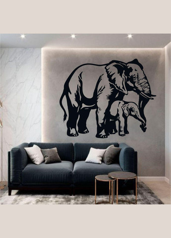 Трафарет для покраски Слоны, одноразовый из самоклеящейся пленки Декоинт (293175961)