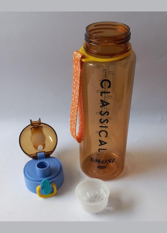 Бутылка с фильтром Classical пластиковая объем 800мл оранжевый No Brand (300079550)