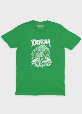 Зеленая демисезонная футболка для мальчика с принтом супервора - веном (ts001-1-keg-006-013-001-b) Modno