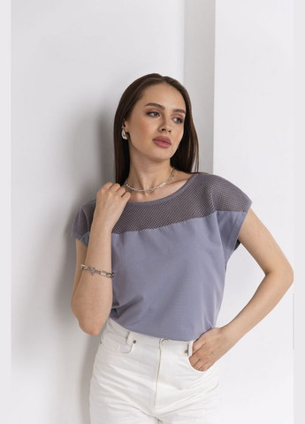 Бавовняний топ з ажурними в'язаними деталями (3018) Triko Bakh (334710637)