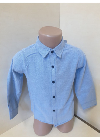 Сорочка для хлопчика сіра бавовняна однотонна розмір 104 110 116 No Brand (368999078)