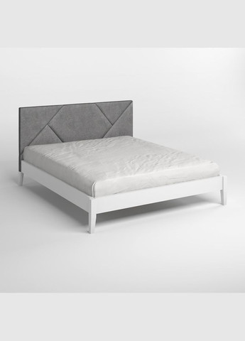 Двуспальная деревянная кровать Нью-Йорк ДК (RAL9003)/Аляска 93 (Серый) 140х200 см (MBG-10279) Mebigrand (368282029)