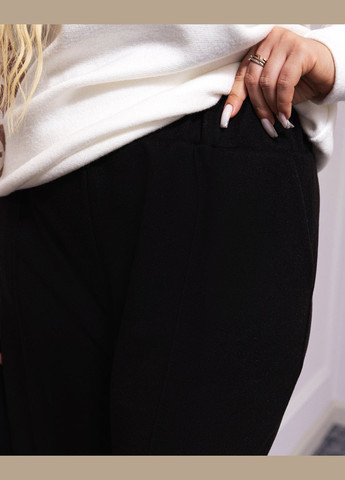 Черные классические демисезонные прямые брюки No Brand