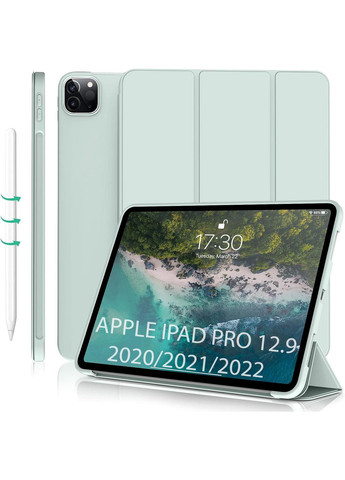 Чехол-книга Tri Fold Soft TPU Silicone для Apple iPad Pro 12.9 2020/2021/2022 Light Green (711738) BeCover (351559783)