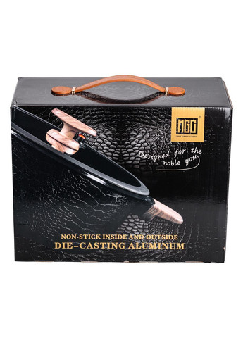 Кастрюля алюминиевая с антипригарным покрытием 3 л Ø 24 см Черный MGC (360455330)