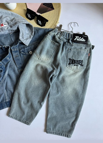 Голубые демисезонные брюки No Brand