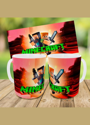 Набор: детская сумка-бананка+кружка Майнкрафт «Minecraft» 32х15см, бананка для мальчика через плечо на подарок (0280) No Brand (319760409)