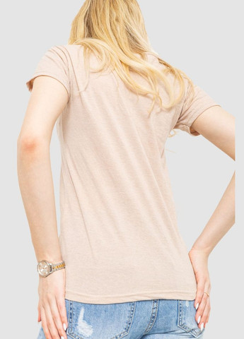 Футболка жіноча з принтом, колір бежевий, Ager - (279537594)