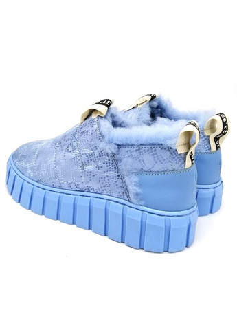 Женские короткие кожаные угги голубые. Nemca (364274808)