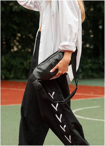 Сумка бананка женская через плечо из экокожи Holster MSH Черный Sambag (302008323)