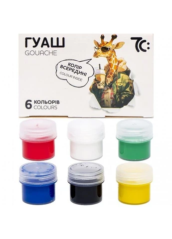Дитячі Гуашеві Фарби 7c20602, 6 Кольорів По 16 Мл Seli No Brand (394390013)