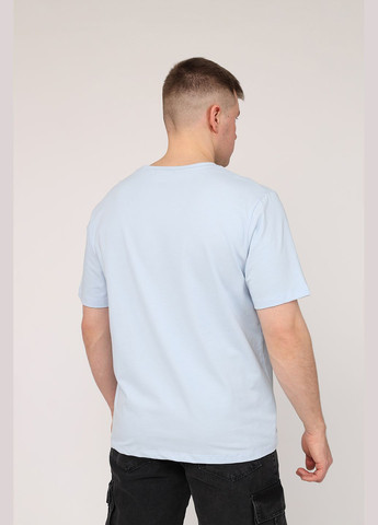 Голубая футболка с коротким рукавом мужская цвет голубой cb-00270047 Yuki